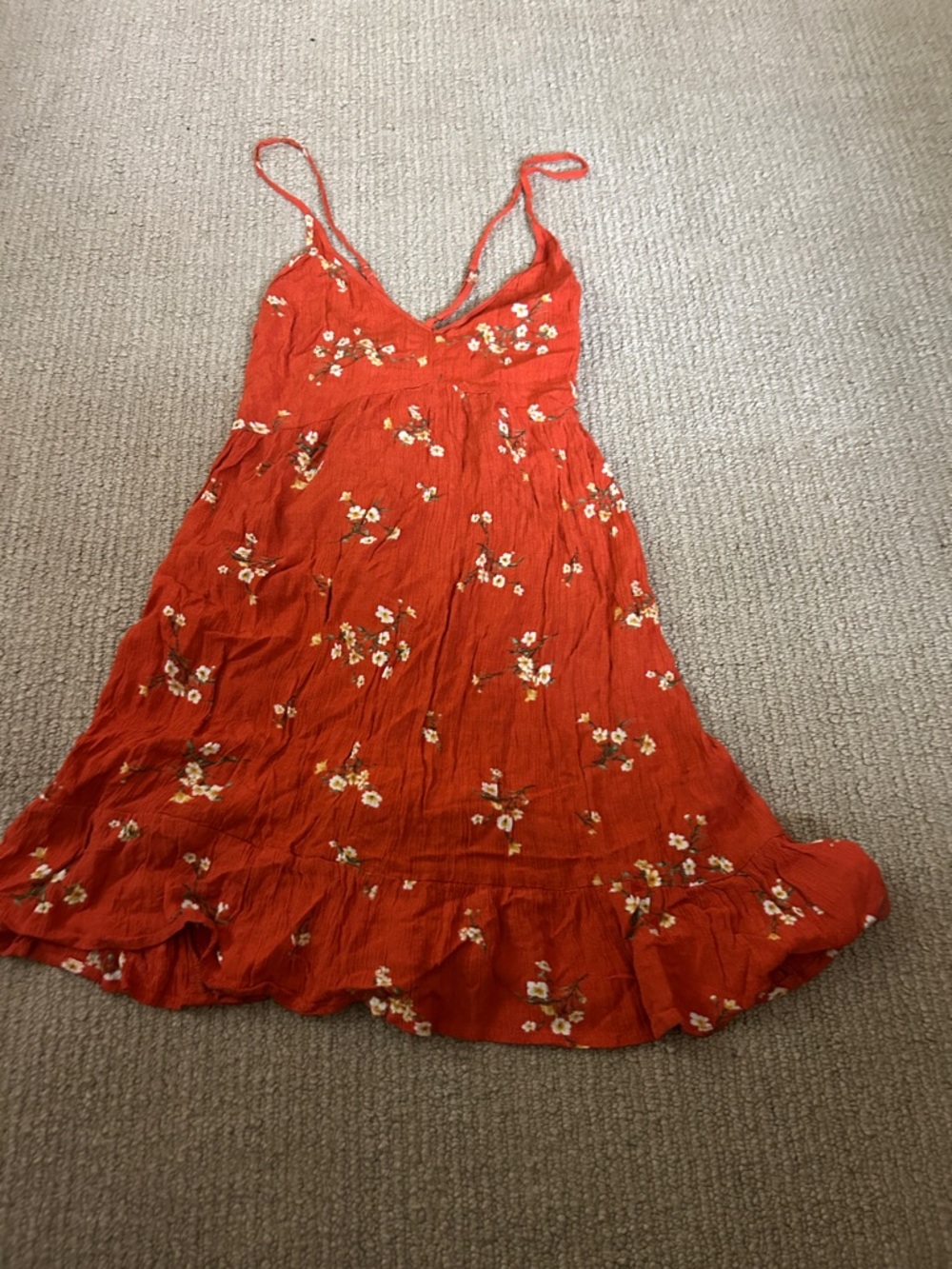 Forever 21 Rust Orange Floral Sundress